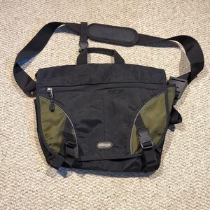 eBags Messenger Shoulder Bag Black Crossbody Travel Work Laptop Commuter